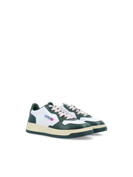 Jedwabne sneakersy Autry zielone