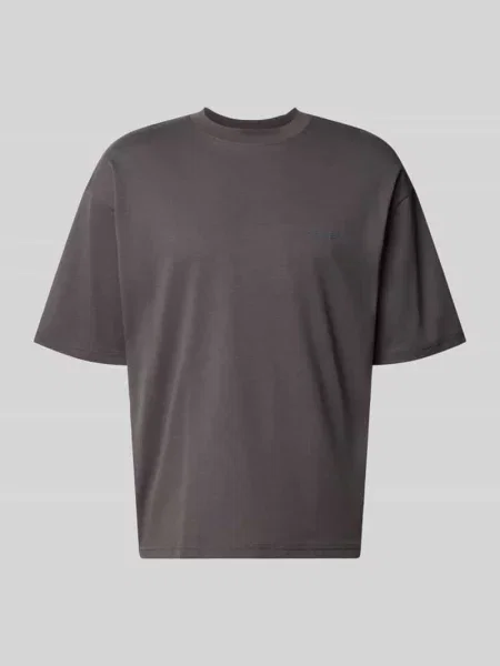 Oversized t-shirt z aplikacja z logo Review
