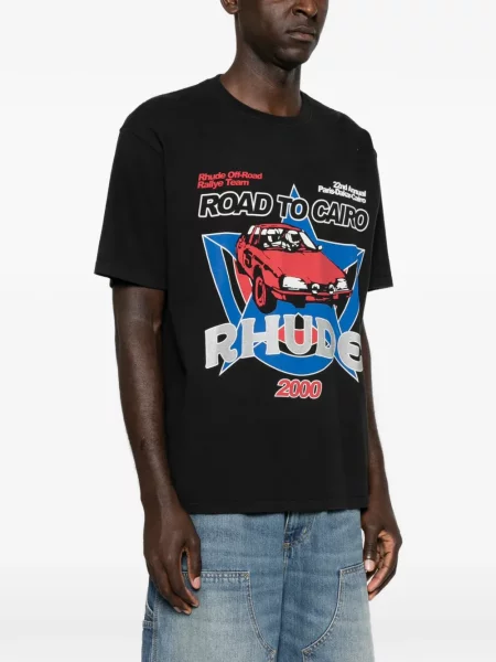 Tricou Rhude cu imagine negru