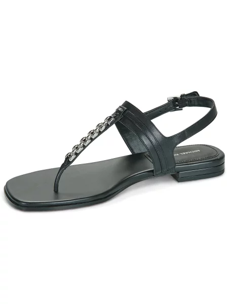 Chiloți tanga Michael Michael Kors din piele negru