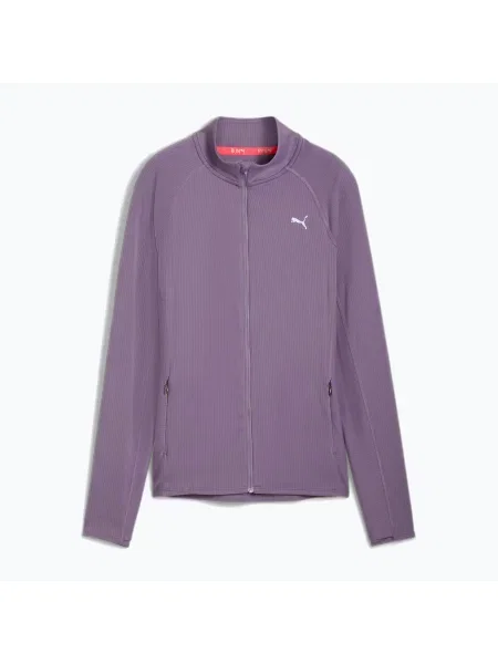 Bluză de alergare pentru femei PUMA Run For Her Ribbed Full Zip pale plum
