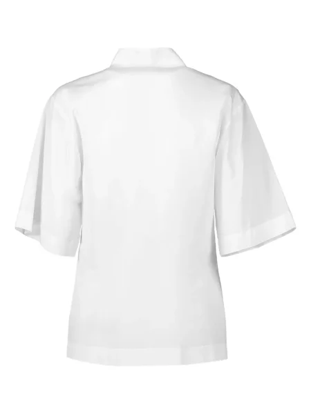 Koszulka Michael Kors Collection z okrągłym dekoltem koronkowa dzwony czarna