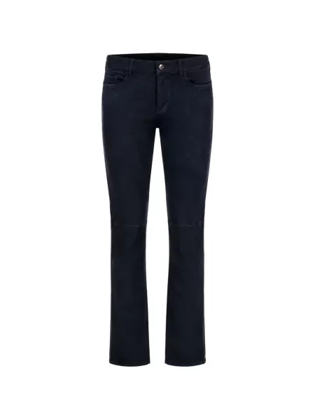 Pantaloni Stouls din piele de căprioară negru