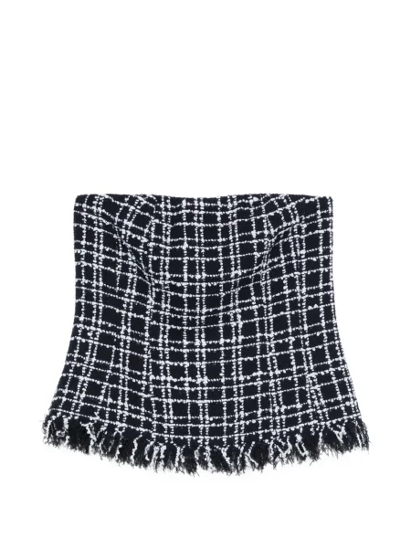 Bluzka Thelaurent tweedowa z gorsetem czarna