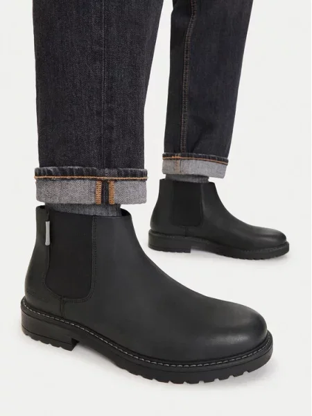 Guess Jeans Боти тип челси черен