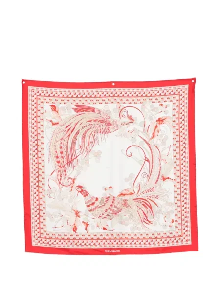 Šal Ferragamo s printom bijela