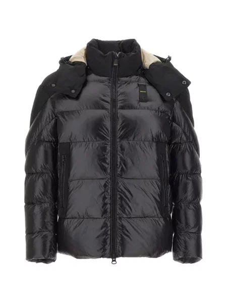 Geacă cu puf Blauer cu glugă negru