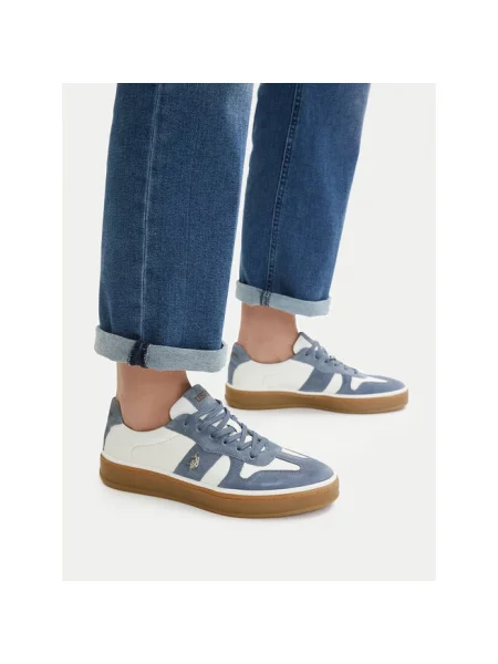 U.S. Polo Assn. Sneakersy Biały niebieska