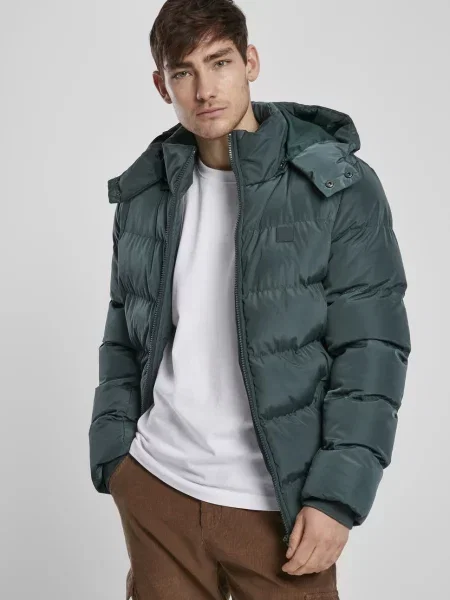 Urban Classics Geacă de iarnă verde pin alb