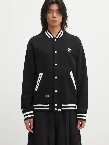 Μπλούζα AAPE Now Zip Up μαύρο