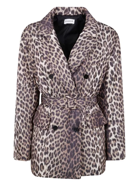 Palton P.a.r.o.s.h. cu imagine cu model leopard maro