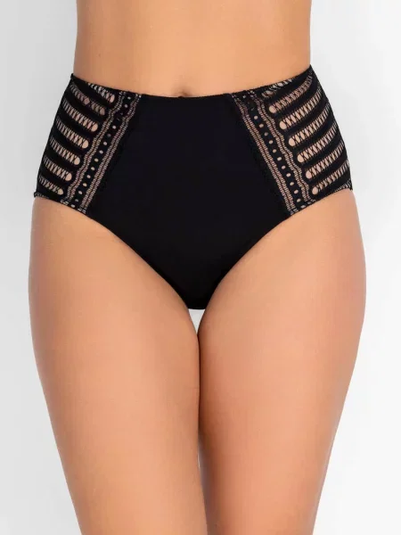 Женские трусы слип с высокой посадкой чорні