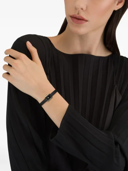 Ceas Ferragamo de cristal negru
