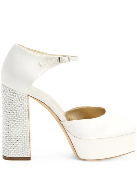 Pantofi cu toc Giuseppe Zanotti cu platformă alb
