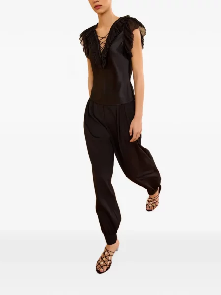Top Ulla Johnson cu volane negru