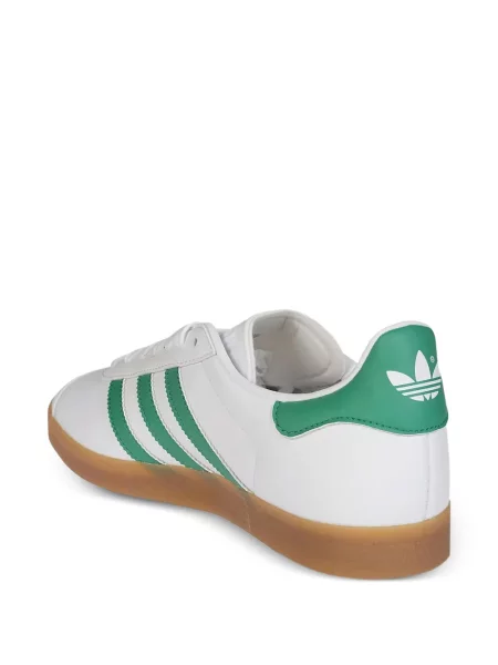 Šněrovací semišové pruhované tenisky Adidas Gazelle bílé