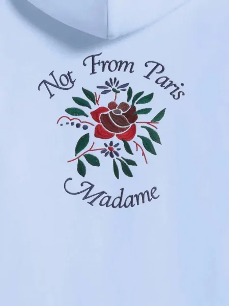 Pulover Drole De Monsieur cu glugă albastru