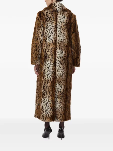 Raštuotas ilgas paltas Apparis leopardinis ruda
