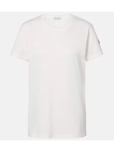 Tricou Moncler din jerseu alb