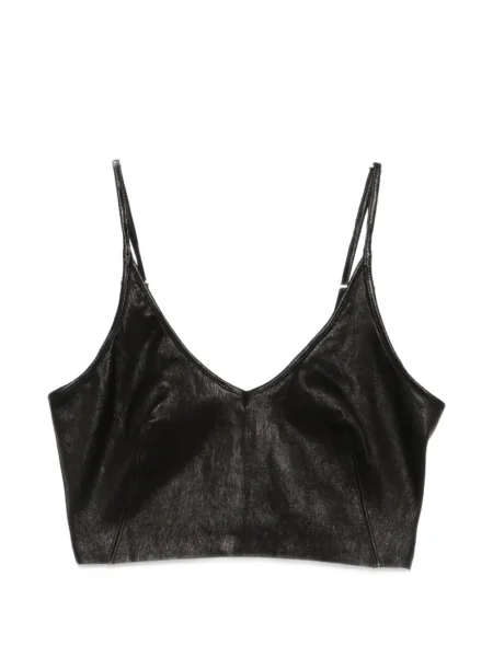Top Rick Owens s V-izrezom crna