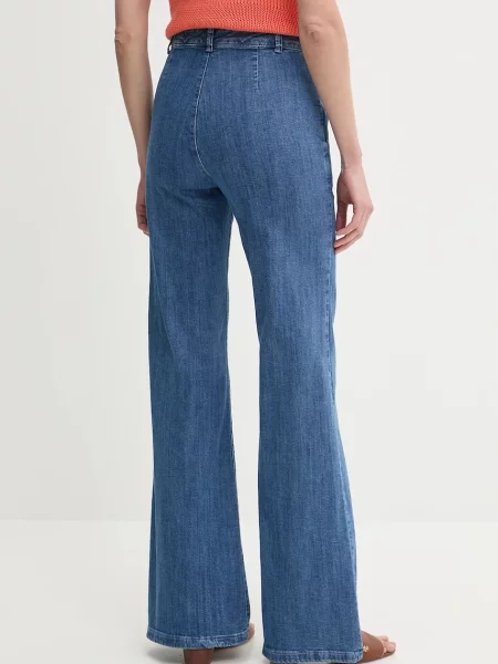 Džíny United Colors of Benetton high waist modré