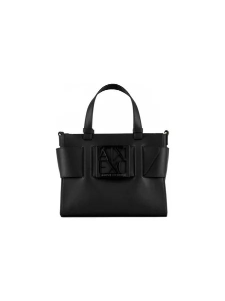 Armani Exchange geantă pentru femei cu imitație de piele negru