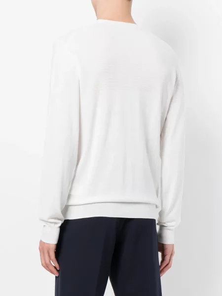 Hanorac crewneck Paolo Pecora alb