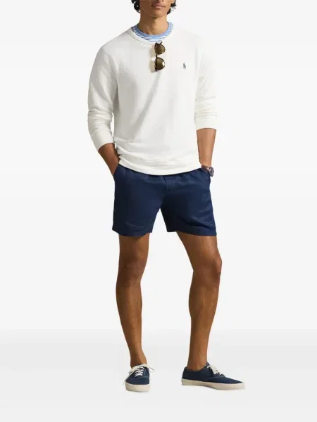 Кожени чорапи Polo Ralph Lauren с отворена пета с пейсли десен бяло