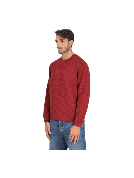 Sweter Armani Exchange z okrągłym dekoltem czerwony