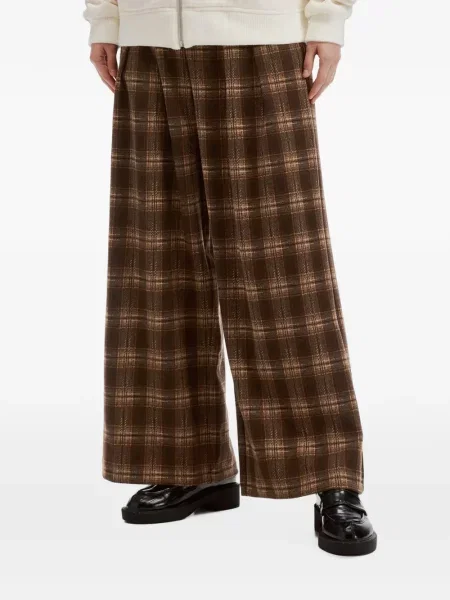 Pantaloni B+ab în carouri maro