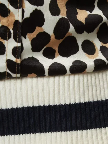 Geacă Maje cu model leopard alb