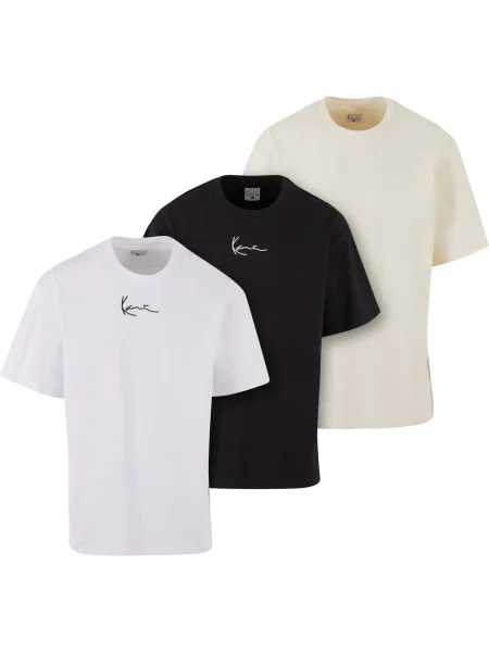 Karl Kani Tricou Essential crem / negru alb