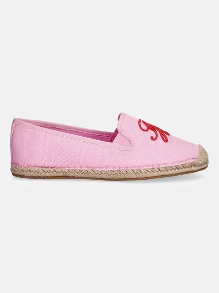 Tommy Hilfiger espadrile TH SCRIPT SUMMER ESPADRILLE roza