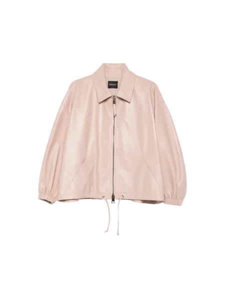 Kurtka skórzana Simonetta Ravizza różowa