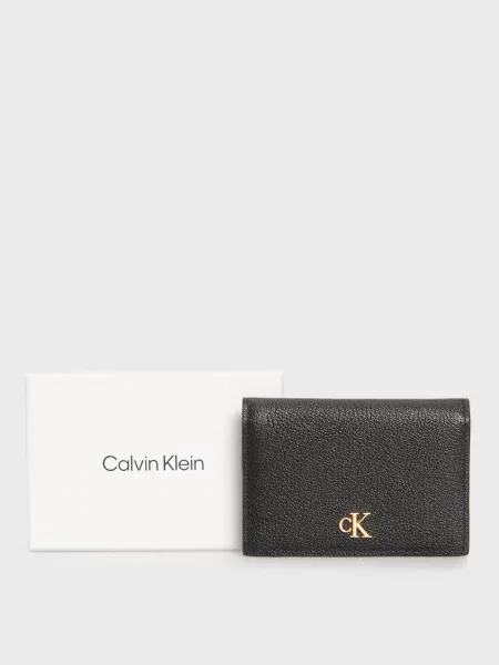 Кожаный кошелек Calvin Klein Jeans черный