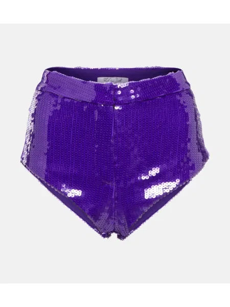 Pantaloni scurți Laquan Smith violet