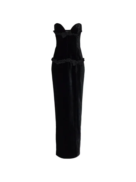 Maxi rochie maxi Alessandra Rich cu funde de costum negru