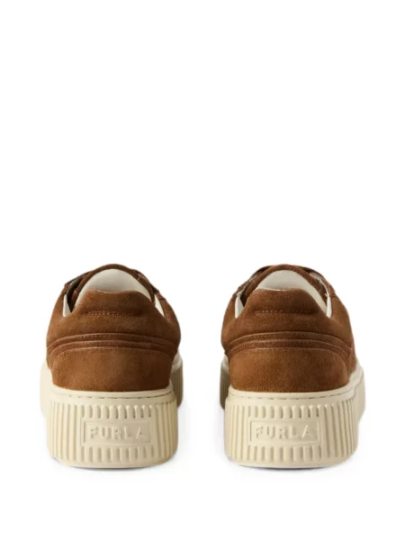 Sneakers Furla σουέντ καφέ