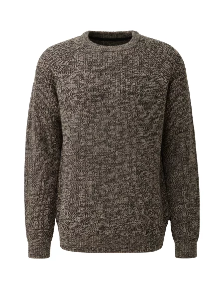 QS Sveter hnedá melírovaná čierna
