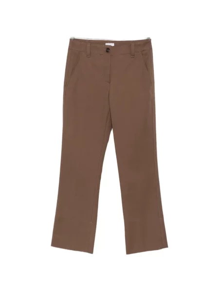 Cu centură pantaloni Brunello Cucinelli maro