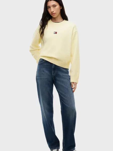 Пухнастий светр Tommy Jeans жовтий