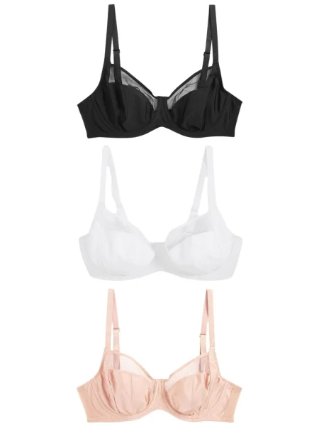 Next Sutien bej / negru alb