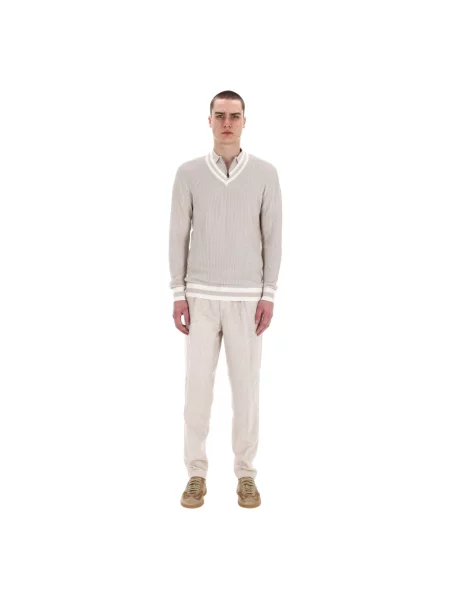 Dzianinowy sweter Eleventy beżowy
