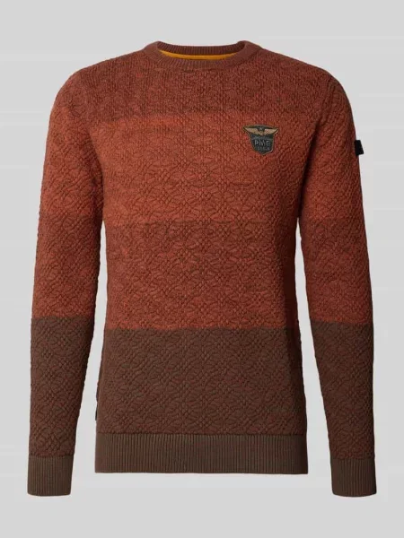 Sweter z dzianiny o kroju regular fit z czystej bawełny z detalem z logo Pme Legend