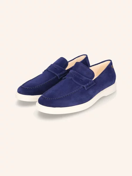 Heinrich Dinkelacker Loafersy Genua Penny Loafers V blau niebieskie