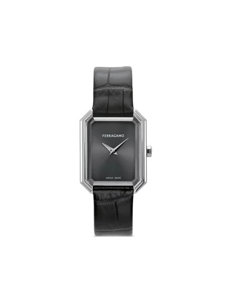 Ceas Ferragamo de cristal negru