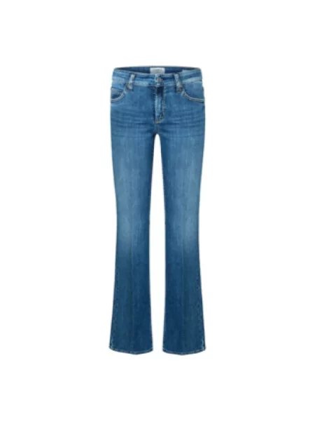 Jeansy rozkloszowane z dodatkiem streczu model ‘PARIS FLARED’ Cambio niebieskie