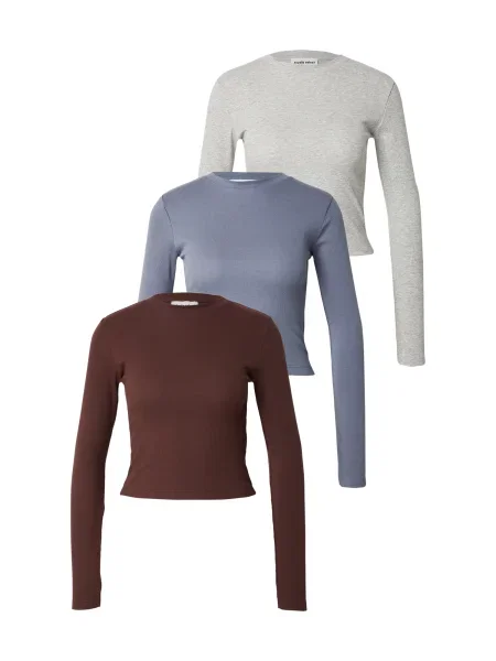 Studioselect Tricou Caya albastru porumbel / maro închis / amestecat gri