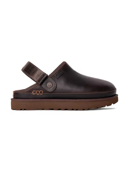 Кожени чехли UGG Goldenstar Clog Lthr Regen с платформа кафяво