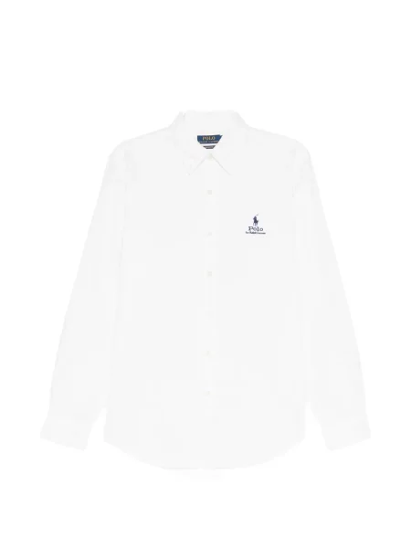 Cămașă Polo Ralph Lauren cu guler nasturi cu imagine gri